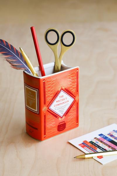Bibliophile Ceramic Vase: The Writer’s Companion