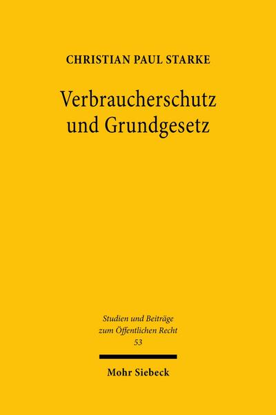 Verbraucherschutz und Grundgesetz