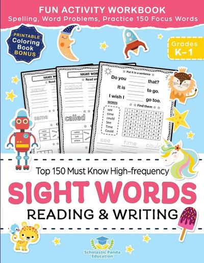 Sight Words Top 150 Must Know High-frequency Kindergarten & 1st Grade
