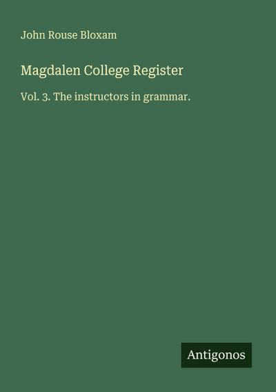 Magdalen College Register