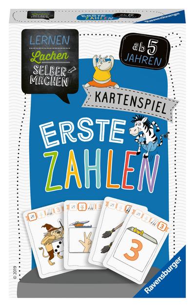 Ravensburger 80658 - Lernen Lachen Selbermachen: Erste Zahlen, Lernspiel ab 5 Jahren, Kinderspiel für 2-4 Spieler, Kartenspiel