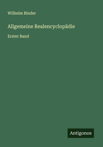 Allgemeine Realencyclopädie