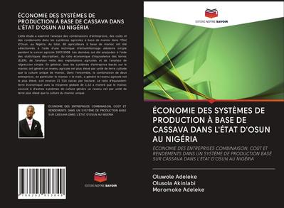 ÉCONOMIE DES SYSTÈMES DE PRODUCTION À BASE DE CASSAVA DANS L’ÉTAT D’OSUN AU NIGÉRIA