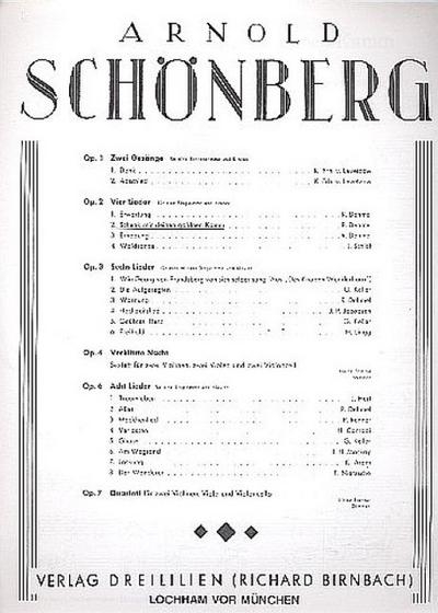 Schenk mir deinen goldnen Kamm op.2,2für Gesang und Klavier