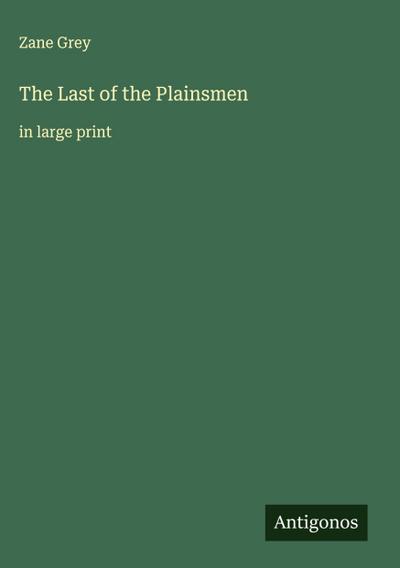 The Last of the Plainsmen