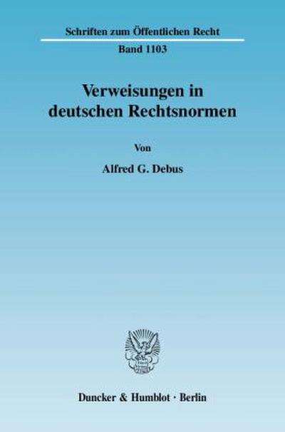 Verweisungen in deutschen Rechtsnormen.