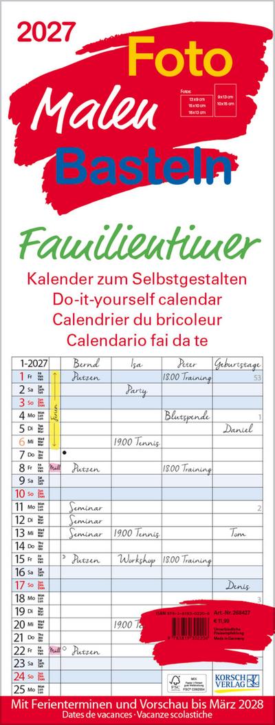 Foto-Malen-Basteln Familientimer 2027