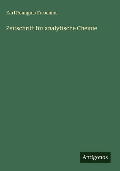 Zeitschrift für analytische Chemie