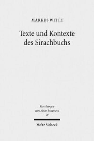Texte und Kontexte des Sirachbuchs