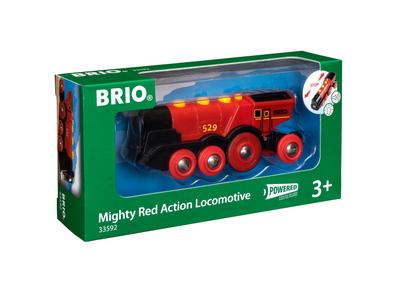 BRIO World 33592 Rote Lola elektrische Lok - Batterie-Lokomotive mit Licht & Sound - Kleinkinderspielzeug empfohlen ab 3 Jahren
