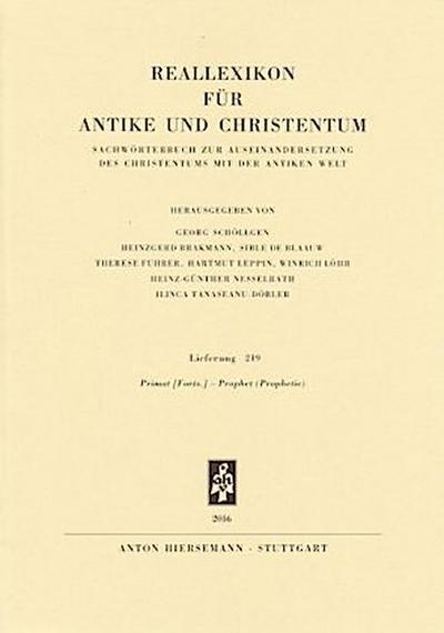 Reallexikon für Antike und Christentum