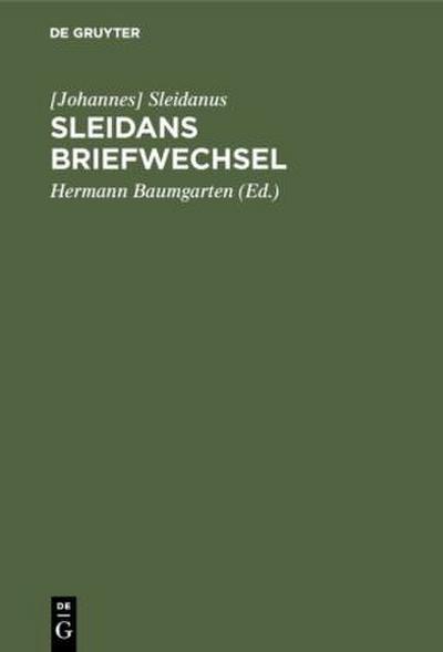 Sleidans Briefwechsel