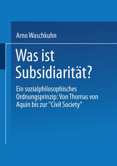 Was ist Subsidiarität