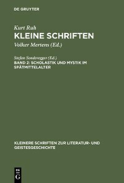 Scholastik und Mystik im Spätmittelalter