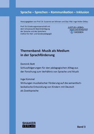 Themenband: Musik als Medium in der Sprachförderung