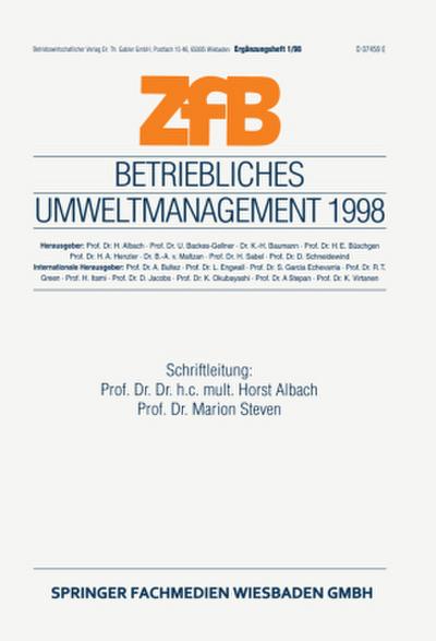 Betriebliches Umweltmanagement 1998
