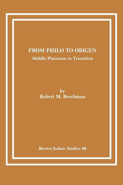 From Philo to Origen