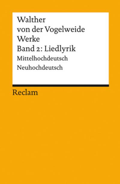 Werke 2. Liedlyrik