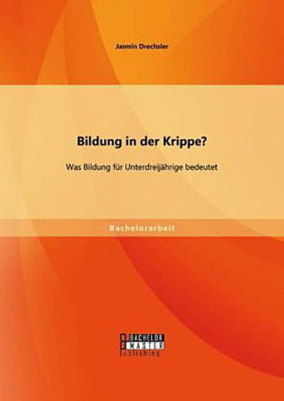Bildung in der Krippe? Was Bildung für Unterdreijährige bedeutet