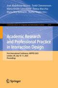 Academic Research and Professional Practice in Interaction Design