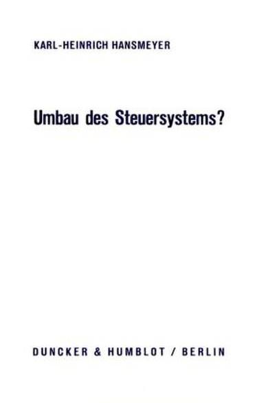 Umbau des Steuersystems?