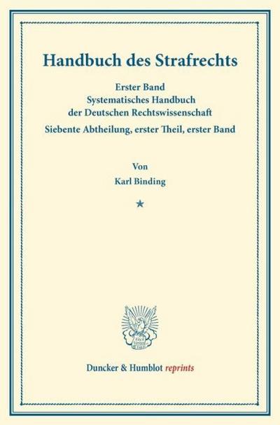 Handbuch des Strafrechts