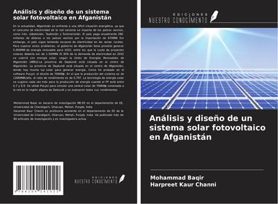Análisis y diseño de un sistema solar fotovoltaico en Afganistán