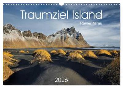 Traumziel Island 2026 (Wandkalender 2026 DIN A3 quer), CALVENDO Monatskalender