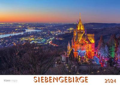 Siebengebirge 2024 Bildkalender A4 quer, spiralgebunden