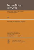 Lectures in Statistical Physics