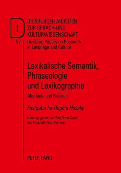 Lexikalische Semantik, Phraseologie und Lexikographie