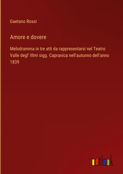 Amore e dovere