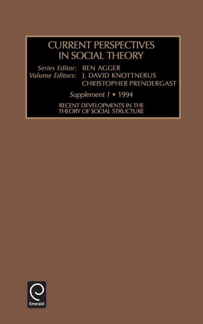 Recent Developments in the Theory of Social Structure