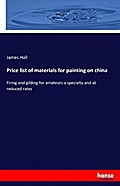 Price list of materials for painting on china