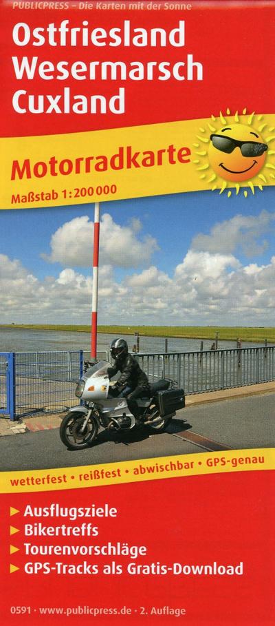 PublicPress Motorradkarte Ostfriesland - Wesermarsch - Cuxland