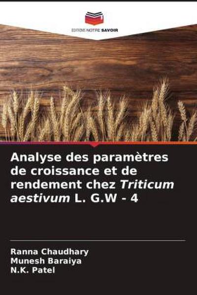 Analyse des paramètres de croissance et de rendement chez Triticum aestivum L. G.W - 4