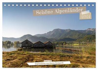 Schöne Alpenländer (Tischkalender 2024 DIN A5 quer), CALVENDO Monatskalender