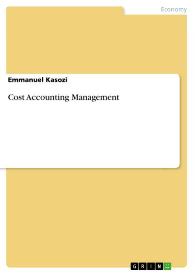 Cost Accounting Management