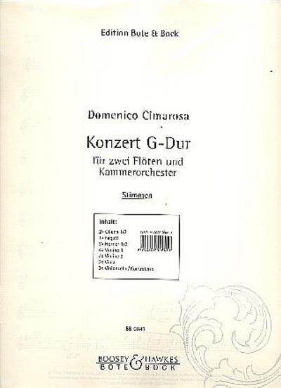 Konzert G-Durfür 2 Flöten und Kammerorchester