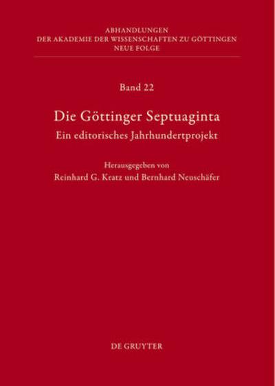 Die Göttinger Septuaginta