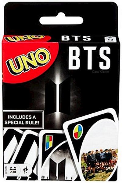 Mattel Games GDG35 - UNO BTS Kartenspiel für 2 bis 10 Spieler, Kartenspiele ab 7 Jahren, K Pop Merch