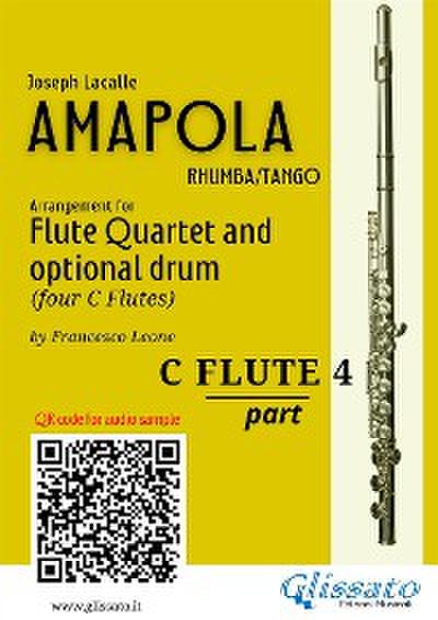 C Flute 4 part of "Amapola" for Flute Quartet