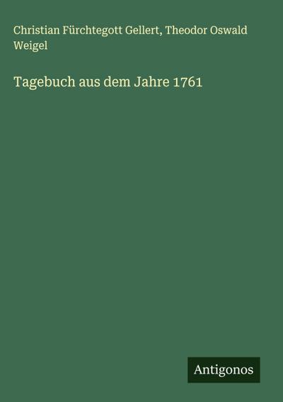 Tagebuch aus dem Jahre 1761