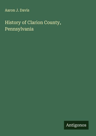 History of Clarion County, Pennsylvania