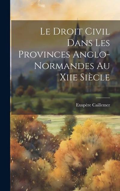 Le Droit Civil Dans Les Provinces Anglo-Normandes Au Xiie Siècle
