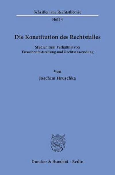 Die Konstitution des Rechtsfalles.