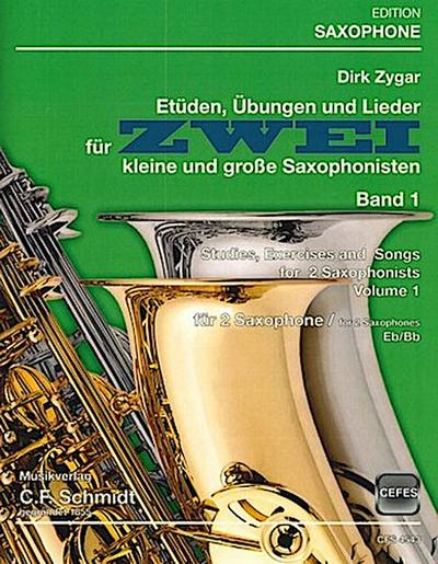 Etüden, Übungen und Lieder Band 1für 2 Saxophone (B/Es)