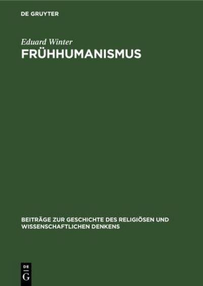 Frühhumanismus