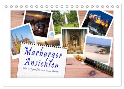 Marburger Ansichten (Tischkalender 2026 DIN A5 quer), CALVENDO Monatskalender
