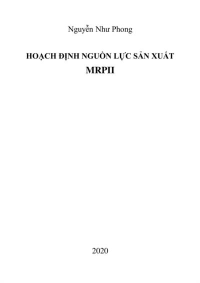 Hoach  inh Nguon Luc San Xuat MRPII
